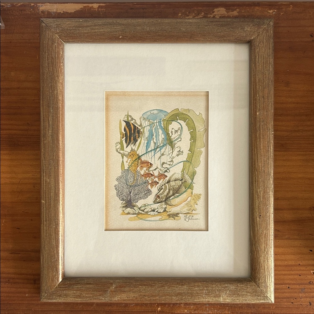 Vintage Elyse Wasile Bahamas Framed Print